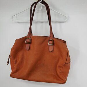 Mark & Graham Brooklyn Carryall Brown Leather Shoulder Tote Bag Purse‎